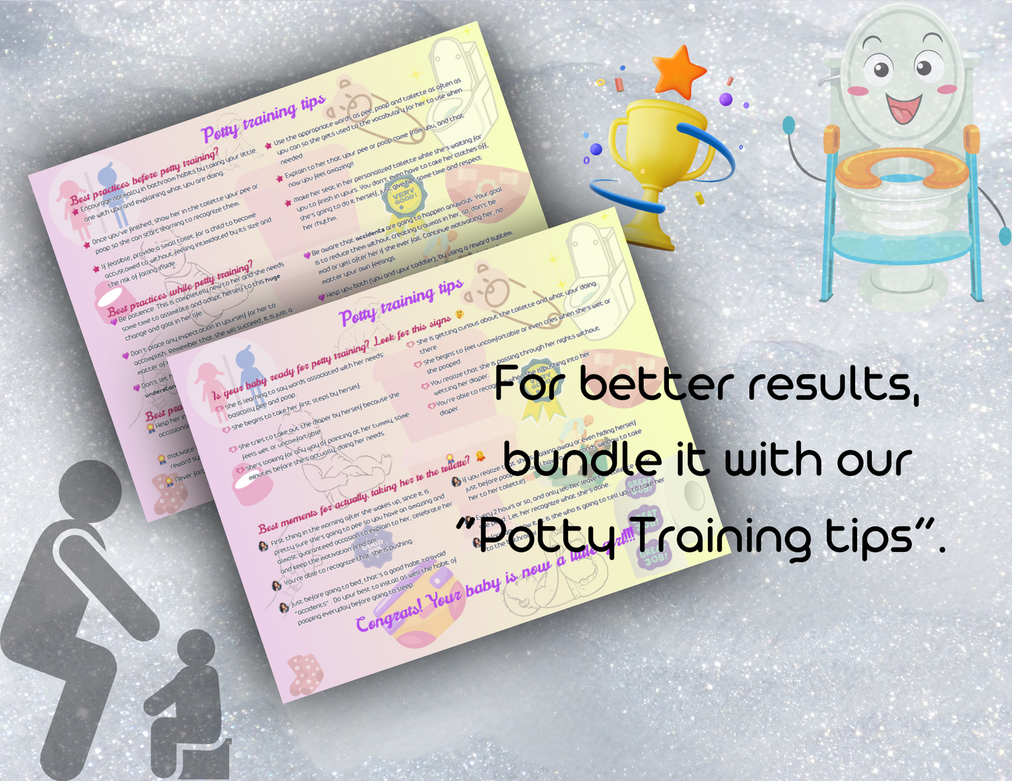 Cute potty training tracker, girl.
