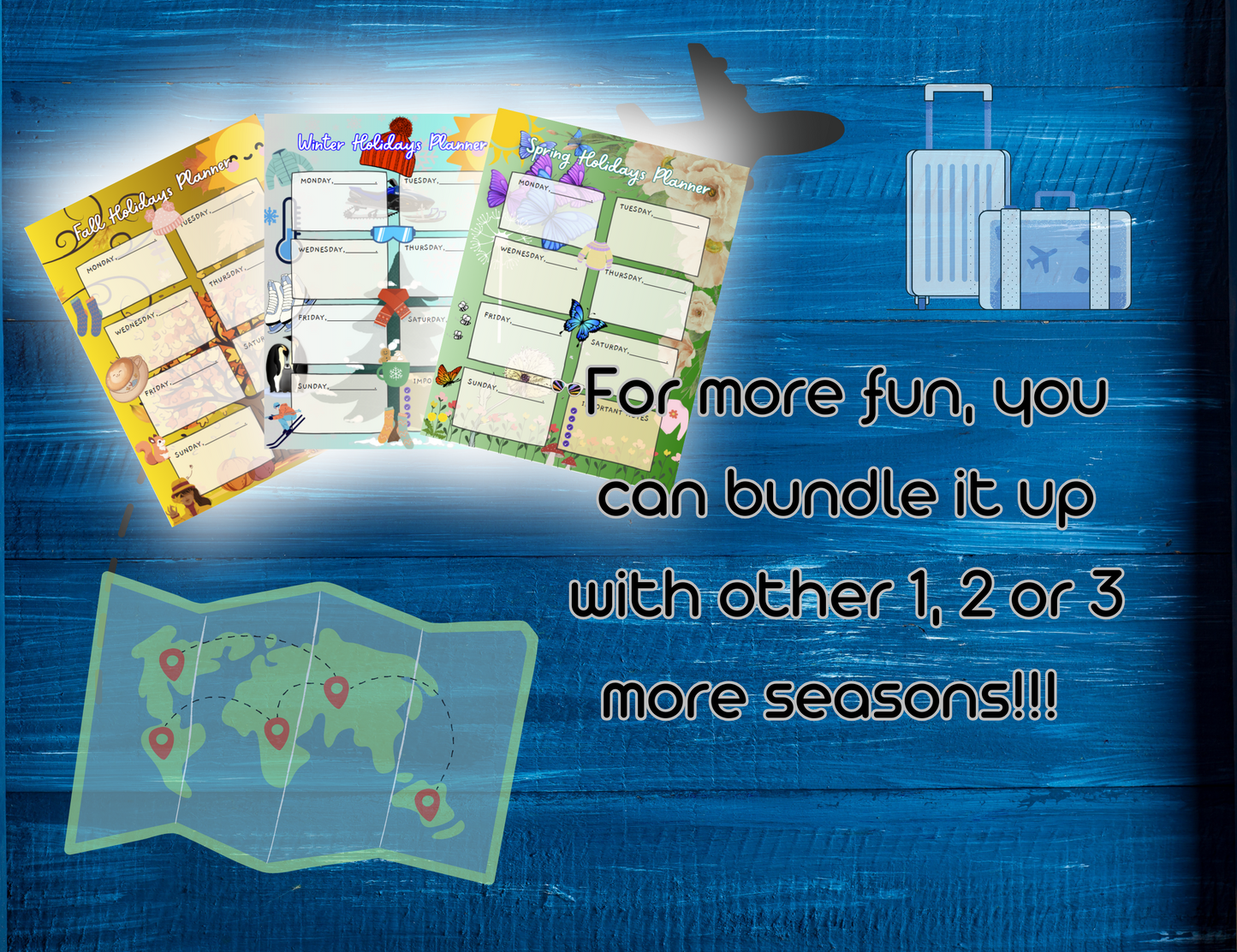 Printable summer holiday's family planner