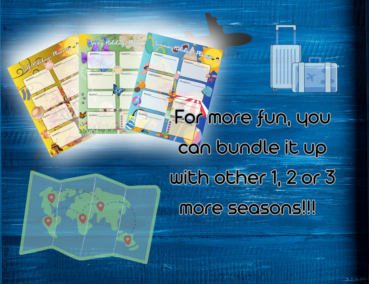Printable winter holiday's family planner