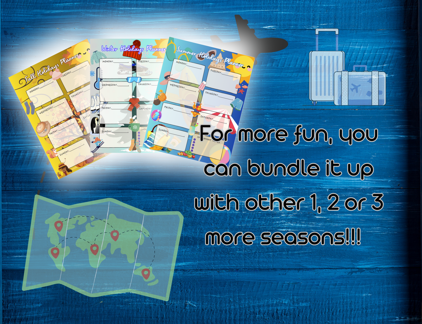 Printable spring holiday's family planner