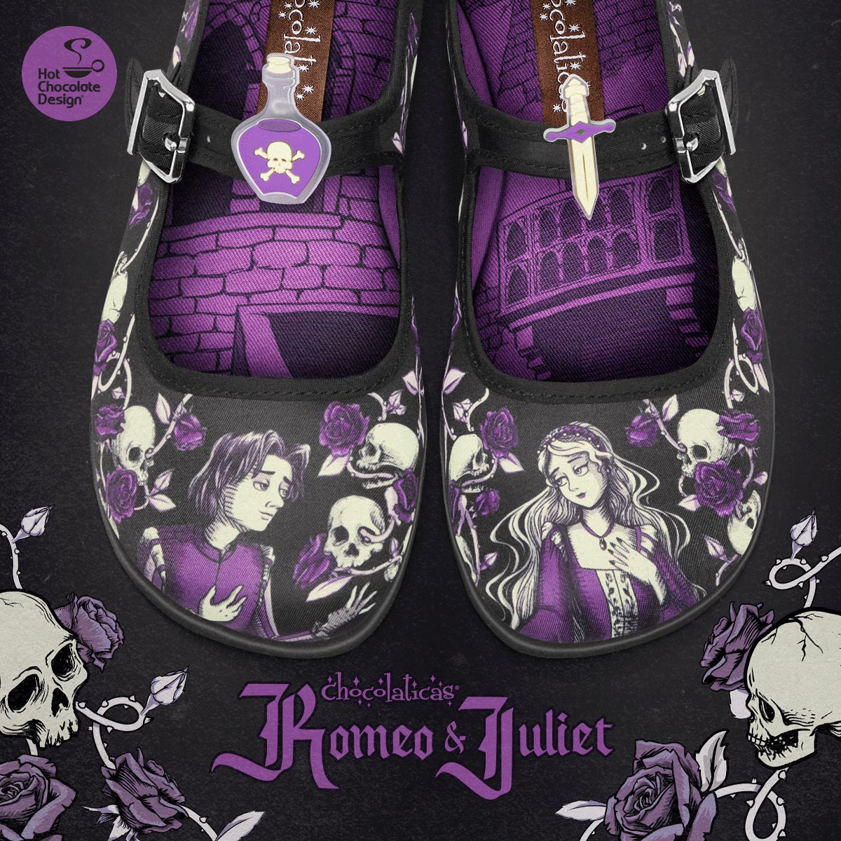 Chocolaticas® ROMEO AND JULIET Women's Mary Jane Flat