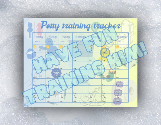 Cute potty training tracker, boy.