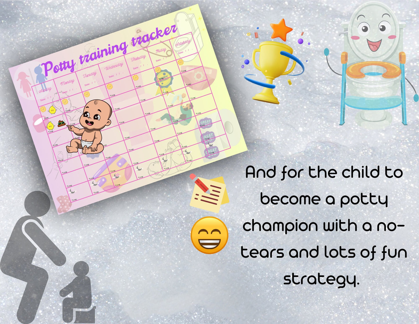 Cute potty training tracker, girl.