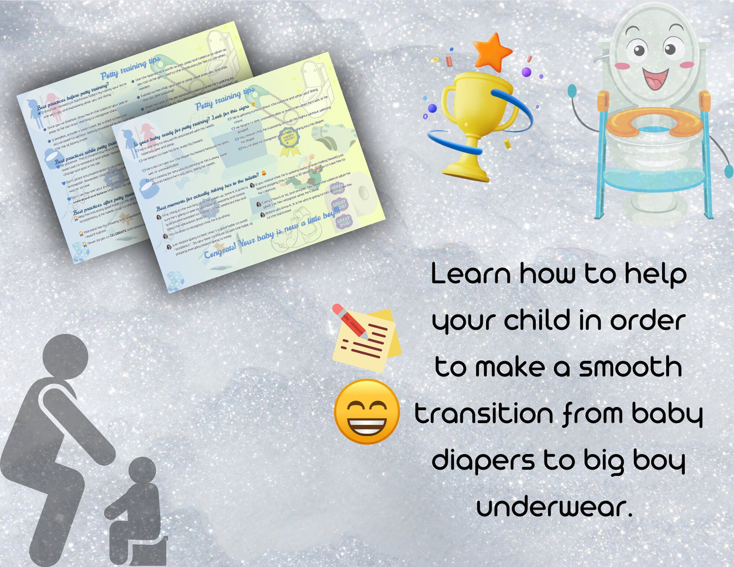 Cute potty training tips, boys.