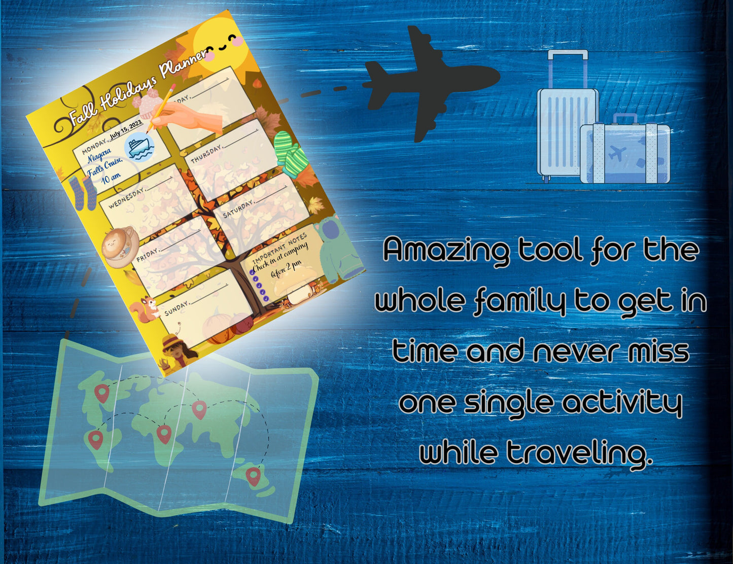 Printable fall holiday's family planner