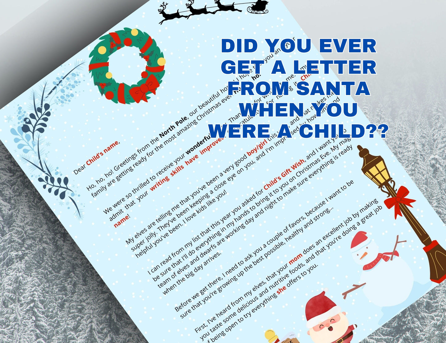Santa replies by letter